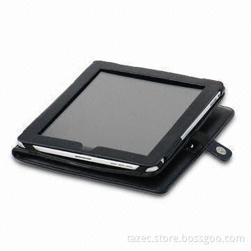 Genuine Leather/PU Case for Apple iPad, Available in Black Color